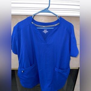 Cuddle duds blue Scrub top
